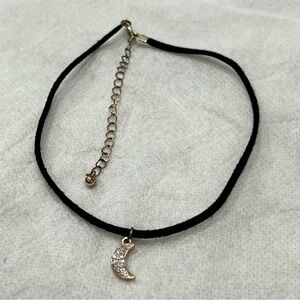 Diamond Moon Choker Necklace